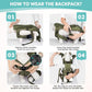 Lukovee Dog Backpack Carrier, Legs Out Easy-fit Dog Front Carrier for Small Medium Dogs, Adjustable Hands Free Dog Chest Carrier for Hiking Cycling (Green,X-Large)