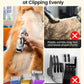 oneisall Dog Clippers for Grooming Thick Hair Professional,Cordless/Low Noise Pet Grooming Kit with Detachable Metal Combs, Rechargeable Heavy-Duty Pet Clippers for Thick/Curly/Fine/Wavy Hair (Sliver)