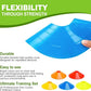Ashsajkd(Set of 25/50/100 - Agility Soccer Cones with Carry Bag and for ， Football Cones for TrainingFootball, Basketball, Coaching, Agility Cones for Indoor and Outdoor Games