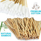 100 PCS Professional Dog Ear Cleaning Swabs - 6-inch Large Cotton Swabs, Gentle and Comfortable Bamboo Cotton Buds, Prevent Infections, Ideal Solution for Pet Ear Care (Long Tips)