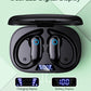 GNMN Active Noise Cancelling Ear Buds Wireless Earbuds 96hrs Playback Bluetooth Headphones IPX7 Waterproof Stereo Bass Over-Ear Earphones with Earhooks Microphone LED Battery Display for Sports/Gym