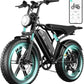 TST Electric Bike for Adults 1500W Peak 20" Fat Tire All-Terrain E-Bike 60/110 Miles 28MPH Electric Dirt Bike for Road Sand Mountain Snow - 48V 15/25AH Battery Powered Electric Motorcycle