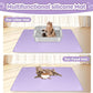 Cat Litter Mat, Extra Large 40" x 28" Silicone Mat Litter Trapping Mat for Scatter Control, Soft on Kitty Paws, Easy to Clean (Purple)