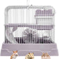 PINVNBY 2-Tier Dwarf Hamster Cage, Hamster Travel Cage Portable Mouse Cage with Running Exercise Wheels, Water Bottle and Food Dish for Hamster Mouse Rat 11.7 * 8.7 * 9.38 in (Blue)