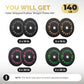 2 Inch Bumper Plates，10-500lbs，Barbell Rubber Olympic Weight Plates Set for Home Gym, Strength Training & Weight Lifting, Multiple Options Colors
