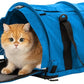 SturdiBag Pro 2.0 Pet Travel Carrier for Cats and Dogs | Soft Sided Pet Carrier Bag with Safety Clips and Seatbelt Straps for Car Travel | XL, Blue Jay