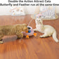 Cat Toys Interactive Rechargeable 3in1 Whack a Mole Cat Toy, Fluttering Butterfly, Track Balls, Touch Activated Automatic Kitten Toys for Indoor Cats