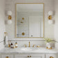 24x30 Inch Brass Bathroom Mirror for Wall, Aluminum Frame Rectangle Rectangular Vanity Mirror, Modern Large for Bedroom, Living Room, Horizontal or Vertical