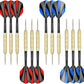 LinkVisions Dartboard with Staple-Free Bullseye, 18g Steel Tip Darts Set,12 Steel Tip Darts 18g, Dartboard Mounting Kits Included