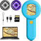 Microscope Magnifying Glass for Kids and Adults: 100X Portable Handheld Digital Microscope with Light - Pocket Jewelers Loupe with 2" Screen - USB Mini Coin Magnifier for Collector
