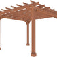 MUPATER 12×12 FT Outdoor Pergola with Roof, Wooden Pergola Kit with Stakes, Wood Garden Shelter Structure for Climbing Plant, Snow and Wind Supported, Shade for Patio, Backyard, Deck