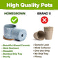 HOME GROWN Indoor Herb Garden Kit w/Glazed Ceramic Pot - Easy-to-Grow Kitchen Window Gardening Starter Set - Unique Housewarming Gift for Women, Mom, Gardeners, Friend, Her, Mother