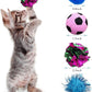 PET SHOW Pack of 30pcs Cat Toy Balls Set Interactive Pompoms Kitten Toys Golden Thread Ball Paper Balls Quiet Indoor Outdoor Footballs Play Activity Chase Training