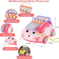 Baby Phone Toy,Baby Toy Phone Cartoon Baby Piano Music Light Toy Children Pretend Phone, Kids Cell Phone Girl with Light Parent-Child Interactive Toy Gift Game Boy Girl Early Education Gift Pink 18M+