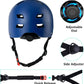 Bike Helmet 3 Sizes for Teenager Kids Youth Adults,Bavilk Skateboard Helmet Adjustable Multi-Sport Bicycle Cycling Scooter Roller Skate Inline Skating Rollerblading for Girls Boys Women Men Teen