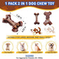 Magicorange Tough Dog Toys, Chew Toys for Aggressive Chewers, Dog Bone Toy Nylon Almost Indestructible Dogs Toy for Teeth Cleaning and Training (Brown)