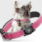 Airtag Dog Collar - 100% Waterproof Air tag Dog Collar Holder for Apple AirTag, Reflective, Soft Padded, Everlasting, GPS Dog Collar for Small Medium Large Dogs (Hot Pink, L)