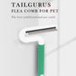 Pet Flea Comb for Dogs & Cats - Grooming Tool with Long & Short Steel Teeth, Safely Removes Tangles and Knots, Gentle Detangling Brush for Pet Hair (TG2043)(Green)