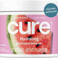 Cure Hydration | Plant-Based Electrolyte Drink Mix | No Added Sugar | FSA-HSA | Dehydration Relief Powder Made with Coconut Water | Non-GMO | Vegan | 28 Servings Jar - Watermelon