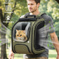 Pecute Cat Backpack Carrier, Large Space Cat Bubble Backpack, Breathable Cat Carrier, Shaded Dog Backpack Carrier, Ergonomic 3D Design for Travel, Hiking, Suitable for Shopping, and Vet, Green