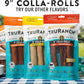 Collagen Rolls - 9" Collagen Rolls for Dogs - Long Lasting Healthy Joint Support - Rawhide Alternative - Skin & Coat Health - Made with Real Peanut Butter, Value Pack, 3 Bags, 9 Count