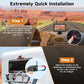 Magnetic Solar Wireless Backup Camera with 5” HD Monitor No Wiring Rechargeable Battery IP68 IR Night Vision Rearview Camera System for Car RV Truck 5th Wheels Skid Steer Horse Trailer Hitch Camera