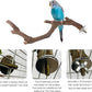 5PCS Bird Perch Stand Natural Wooden Parrot Stand Branch,3 Grape Wood Perch,2 Stand,Paw Grinding Fork Parakeet Chewing Stick Exercise Training Branches for Cockatiels,Small Medium Birds