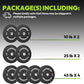 Bumper Plates 2 - Inch Olympic Weight Plate Set for Barbell, 10-55 lb Rubber Weights Sets for Home Gym, Strength Training Plate, Weight Lifting, Black