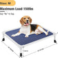 Veehoo Chew Proof Elevated Dog Bed - Cooling Raised Pet Cot - Silver Aluminum Frame and Durable Textilene Mesh Fabric, Unique Designed No-Slip Feet for Indoor or Outdoor Use, Blue, Medium, CWC2003