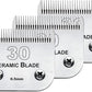 Audoc 3Pack #30 Blade Dog Grooming Clipper Replacement Blades Compatible with Wahl/Oster Dog Clippers,Detachable Ceramic Blade & Stainless Steel Blade,Size-30, 1/50-Inch Cut Length (64260)