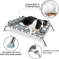 Elevated Raised Dog Bed Cot - Cooling Raised Dog Beds with Bolster Portable Washable Pet Cot Bed with Metal Frame Dogs Hammock Bed for Indoor & Outdoor
