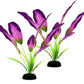 Silk Aquarium Plants for Betta Fish Tank, 2 Pcs 8 Inch Small Silk Aquarium Plant Aquatic Water Grass Decoration, Purple