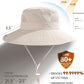 FURTALK Womens Sun Hat with Ponytail Hole Beach Hiking Summer Wide Brim UPF 80+ Outdoor Protection Foldable Bucket Hat