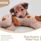 Puppy Heartbeat Toy, Dog Heartbeat Toy for Separation Anxiety Relief, Puppy Toy with Heartbeat Stuffed Animal Anxiety Calming Behavioral Aid Plush Toy for Dogs Cats Pets (Brown +)