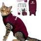 Bellyguard Cat Recovery Suit Female and Male, Comfy Onesie After Surgery, Kitten Clothes for Post-Op Care, Neuter and Spay Healing Outfits for Cats Only – Comfortable Kitten and Adult Cone Alternative
