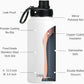 DRINCO Stainless Steel Water Bottle Spout Lid Vacuum Insulated Double Wall Water Bottle Wide Mouth (40oz 32oz 22oz 18oz 14oz) Leak Proof Keeps Cold or Hot (32 oz, 32oz Artic White)