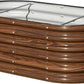 SnugNiture 4x2x1.5ft Raised Garden Bed Outdoor, 17" Tall Galvanized Metal Planter Box, Raised Garden Bed Kit for Planting Vegetables Plants Fruits, Brown
