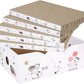 5 Packs in 1 Cat Scratch Pad with Box, Cat Scratcher Cardboard,Reversible,Durable Recyclable Cardboard, Suitable for Cats to Rest, Grind Claws and Play with Scratch Box