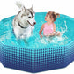 Jasonwell Foldable Dog Kiddie Pool - Hard Plastic Kids Paddling Pool Toddler Baby Swimming Pools for Backyard Collapsible Whelping Box Pet Doggie Cats Wading Pools Bathtub for Puppy Large Dogs