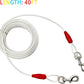 Petest 40ft Reflective Tie-Out Cable for Super Dogs Up to 250 Pounds