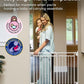 Grownsy Baby Gate for Stairs- No Bottom Bar, Adjustable Width 29.8” to 43.5” for Child and Pet, Dog Gate with Auto-Close & One-Hand Operation, Screw-in Installation for Doorways and Indoor Use
