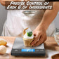 NASA-Grade 33lb Digital Kitchen Scale, Precisely Measures Grams and Ounces for Baking and Cooking,304 Stainless Steel