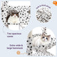 Allewie 81 Inches Tall Cat Tree/Multi-Level Large Climbing Tree House and Towers for Big Feline/Condo and Hammock/Scratching Post/Wide Base/White & Black Spot