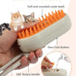 6 in 1 Cat Steam Brush for Shedding, Portable Anti-Static Grooming Comb for Cats & Dogs, Steam Misting Water Brush, Self-Cleaning Pet Hair Remover, Indoor Cat Spray Brushes for Cats & Dogs
