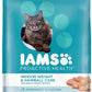 IAMS Proactive Health Indoor Weight Control & Hairball Care Adult Dry Cat Food, Chicken & Turkey Recipe, 16 lb. Bag