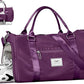 FIORETTO Womens Gym Tote Duffle Bag with Wet Pocket & Shoe Compartment, Sports Duffel Overnight Weekender Hospital Workout Carry on Bag for Girls, Ideal for Travel, Swimming, Dance, Ballet Dark Purple