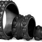 Chirp Wheel XR 3P Massage Roller Set - 10” Acupressure, 6” Knot-Kneading Thumb, 4” Neck & Headache Tension Relief, High Density Foam Massage Rollers for Back & Neck Pain, 500lbs Capacity, Black