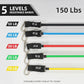 Resistance Loop Bands Set - 5-Level Exercise Bands for Home Fitness, Physical Therapy & Strength Training (10-50lbs)