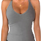iGENJUN Workout Tops for Women Racerback Basic Tank Summer 2025 Camisole V Neck Slim Fit Ribbed Sleeveless