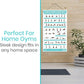 Vive Workout Posters for Home Gym - 52 Streching Exercises Full Body Workout - Laminated Pre Post Routines Wall Chart - Bodyweight Poses Instruction Guide for Core, Abs, Legs, Glutes, Upper Body